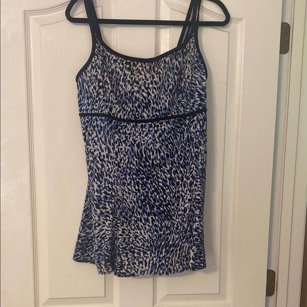 Blue and Black Swim Dress